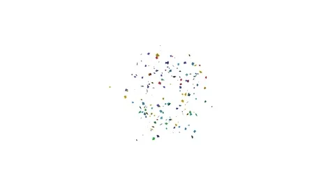 Confetti Ribbons Explode Stock Footage 95407065