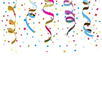 Confetti ribbons Stock Illustration