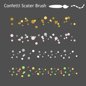 Confetti scatter brushes saved in panel. Ready for use 스톡 일러스트