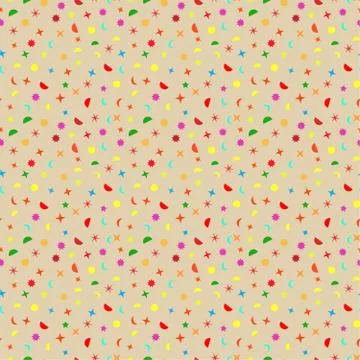 Confetti seamless pattern Illustration