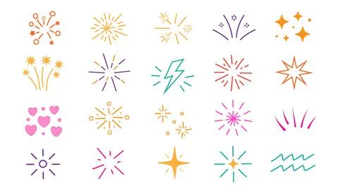 Confetti set with a star background. Stock Illustration