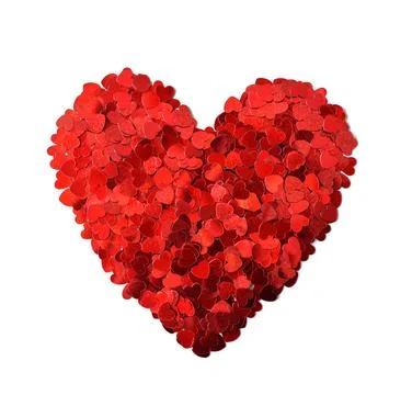 Confetti in shape of heart Stock Photos