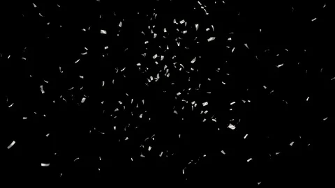 Confetti Silver / with High Quality QuickTime Alpha Channel. Stock Footage 121831787