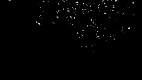Confetti Silver / with High Quality QuickTime Alpha Channel. Stock Footage 121839915