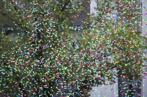 Confetti In The Sky At Amsterdam The Netherlands 4-8-2024 Foto stock
