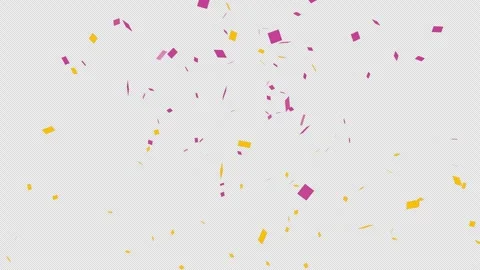Confetti square 4k transparent Vídeos de archivo 285750498