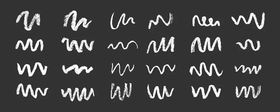 Confetti squiggle scribble. Vector stock hand draw crayon brush stroke Stock Illustration