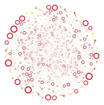 Confetti Stars Cycle Spin Illustrazione stock