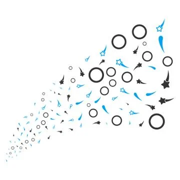 Confetti Stars Source Stream 스톡 일러스트