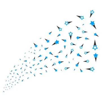 Confetti Stars Source Stream 스톡 일러스트