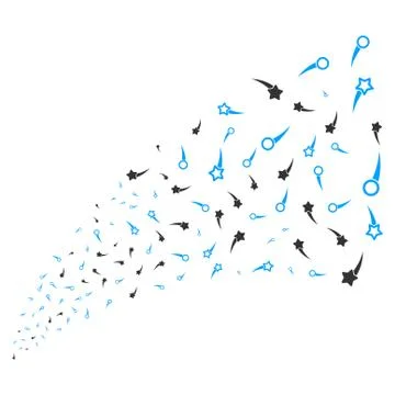 Confetti Stars Source Stream Illustrazione stock