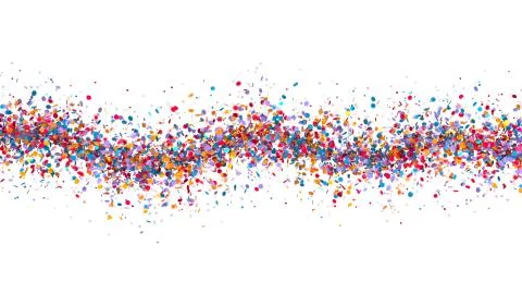Confetti stream on white Stock Illustration