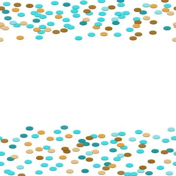 Confetti tinsel border vector background Stock Illustration