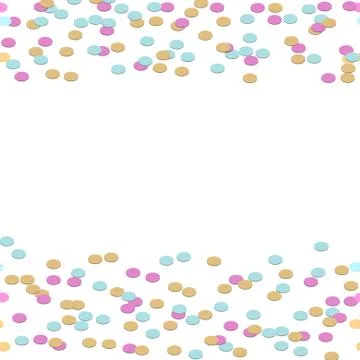 Confetti tinsel border vector background Stock Illustration