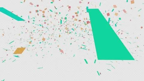 Confetti on transparent background. Festive effect. Alpha channel. Stock Footage 171132658