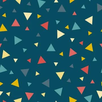 Confetti triangles vector seamless pattern Illustrazione stock