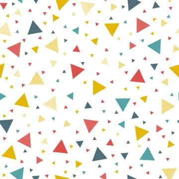 Confetti triangles vector seamless pattern イラスト素材