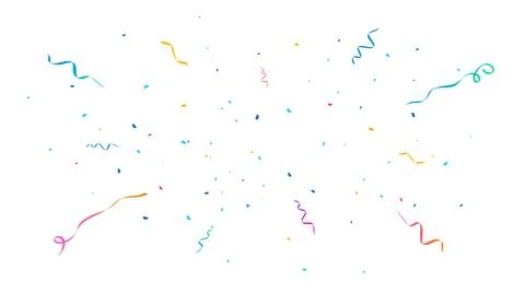 Confetti Vector Background. Party Design With Colorful Confetti. Stock Illustration