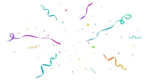 Confetti Vector Background. Party Design With Colorful Confetti. Stock Illustration