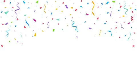 Confetti Vector Background. Party Design With Colorful Confetti. Stock Illustration