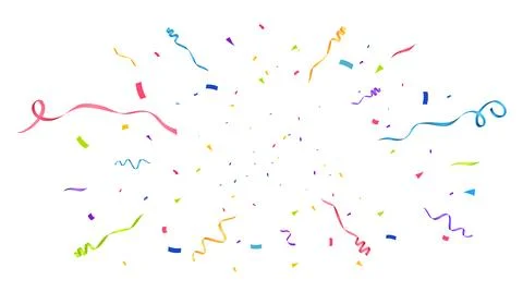 Confetti Vector Background. Party Design With Colorful Confetti. Stock Illustration