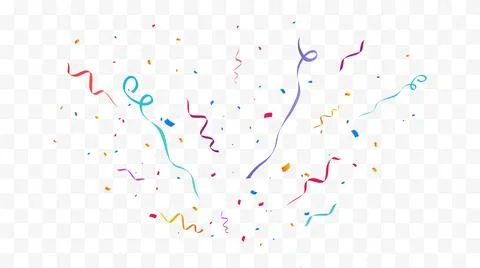 Confetti Vector Background. Party Design With Colorful Confetti. Stock Illustration