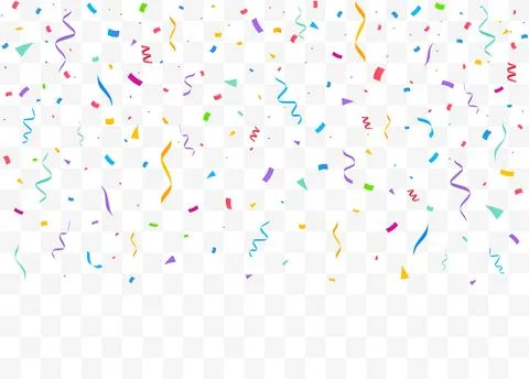 Confetti Vector Background. Party Design With Colorful Confetti. Stock Illustration