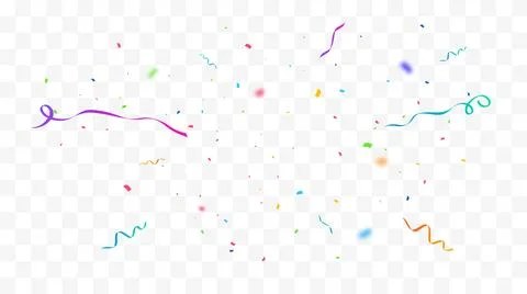 Confetti Vector Background. Party Design With Colorful Confetti. Stock Illustration