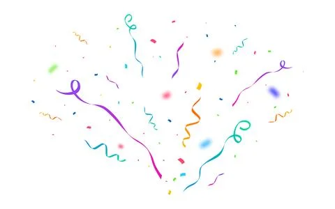 Confetti Vector Background. Party Design With Colorful Confetti. Stock Illustration