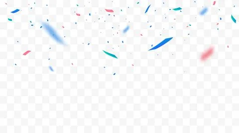 Confetti Vector Background. Party Design With Colorful Confetti. Stock Illustration