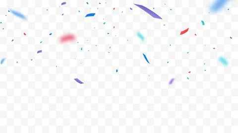 Confetti Vector Background. Party Design With Colorful Confetti. Stock Illustration