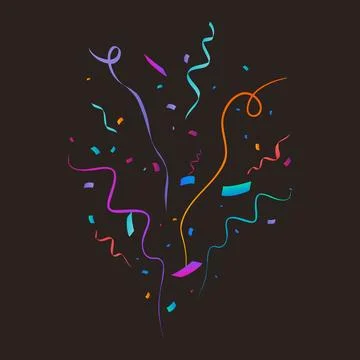 Confetti Vector Background. Party Design With Colorful Confetti. Stock Illustration