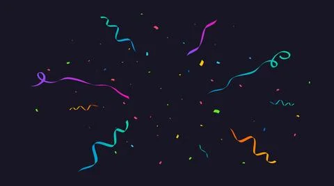 Confetti Vector Background. Party Design With Colorful Confetti. Stock Illustration