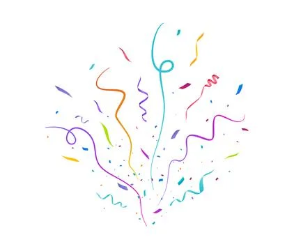 Confetti Vector Background. Party Design With Colorful Confetti. Stock Illustration