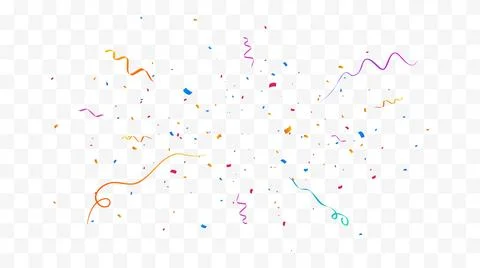 Confetti Vector Background. Party Design With Colorful Confetti. Stock Illustration