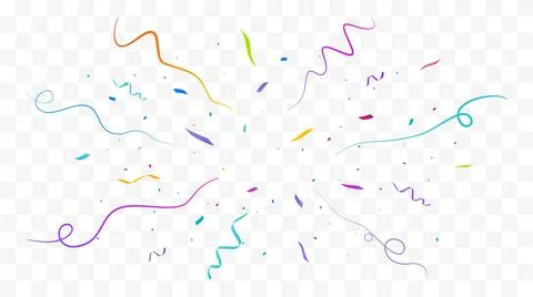 Confetti Vector Background. Party Design With Colorful Confetti. Stock Illustration