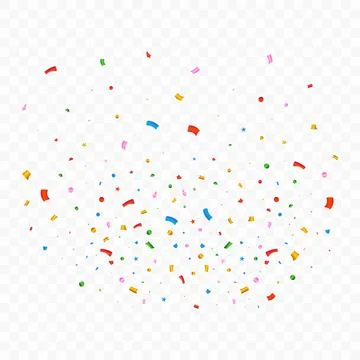 Confetti vector explosion for the carnival background. Multicolor party tinse Stock Illustration