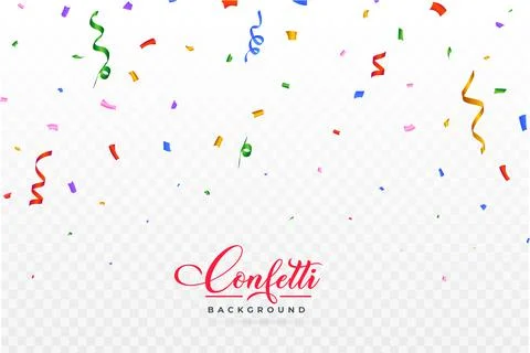 Confetti vector illustration for the carnival background. Multicolor party ti Stock Illustration