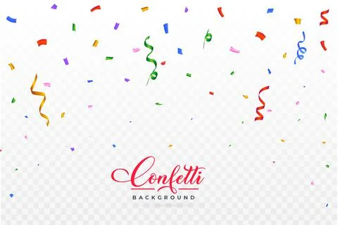 Confetti vector illustration for the carnival background. Multicolor party ti Stock Illustration