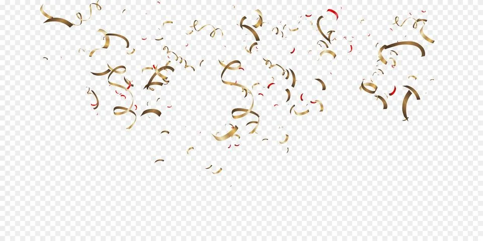 Confetti vector illustration. Festive background. Party concept. Flying ribbons Stock Illustration