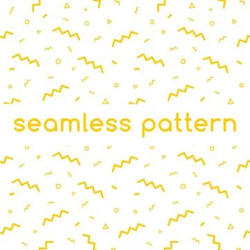 Confetti vector pattern in yellow color Stock Illustration