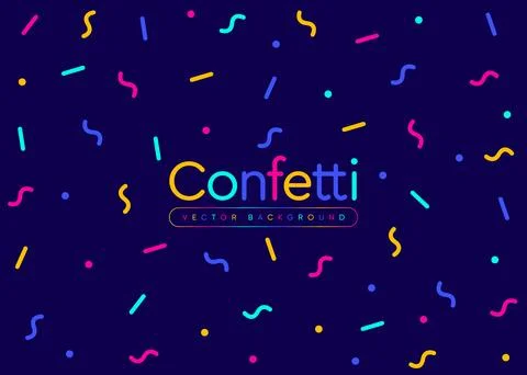 Confetti vector seamless pattern Stock Illustration