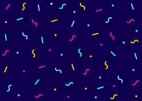 Confetti vector seamless pattern Stock Illustration