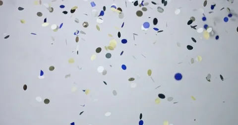 Confetti on white background Stock Footage 82262195