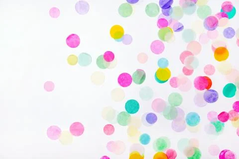 Confetti on white background Stock Photos