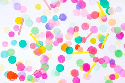 Confetti on white background Stock Photos