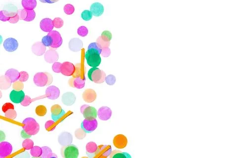 Confetti on white background Stock-Fotos