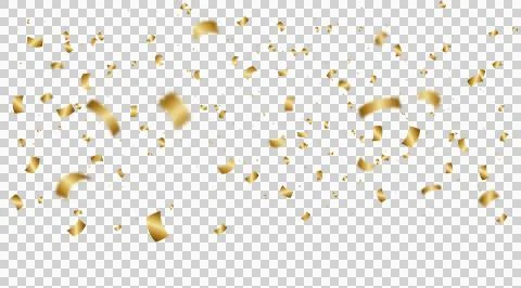 Confetti on white background transparent image Stock Illustration