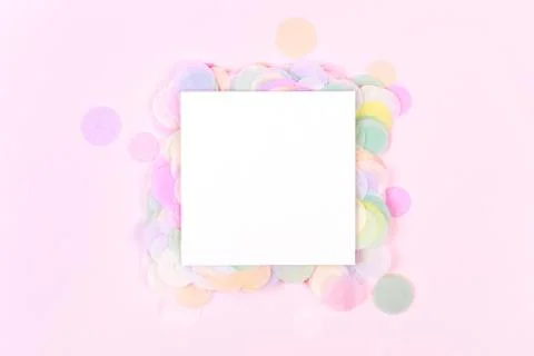Confetti with white clean blank Stock Photos