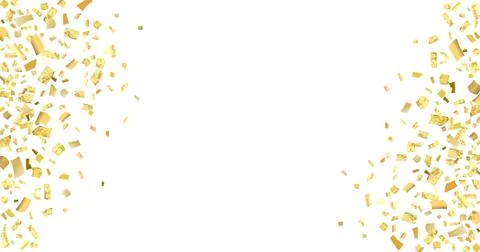 Confetti yellow white Stock Illustration